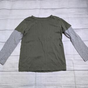 8/9 Primary Green/Gray Layered Long Sleeve Tee